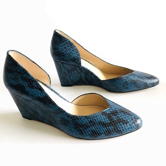 1. State | Shoes | State Melman Wedge | Poshmark 1. State Melman Snake Embossed D’Orsay Wedge